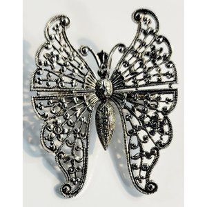 Vintage Butterfly Pendant / Brooch Estate Sale Find